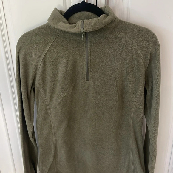 Columbia Women's Quarter-Zip Fleece Pullover sweater size M medium olive green - Picture 9 of 10